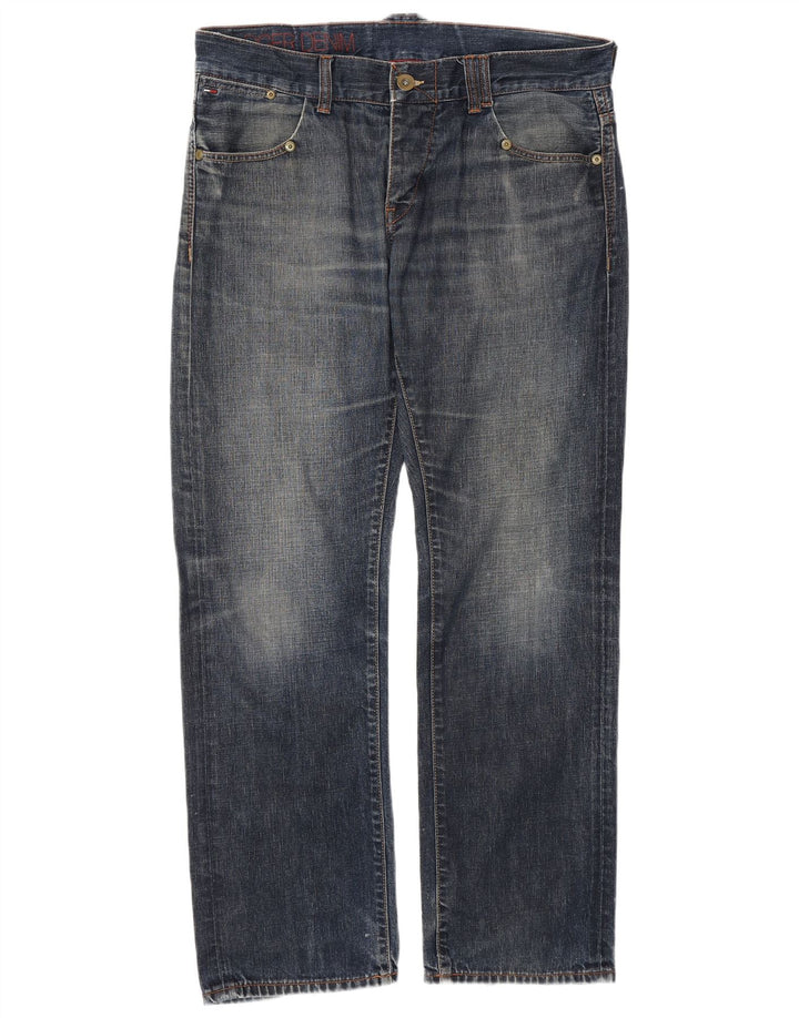 TOMMY HILFIGER Mens Straight Jeans W36 L32 Blue Cotton