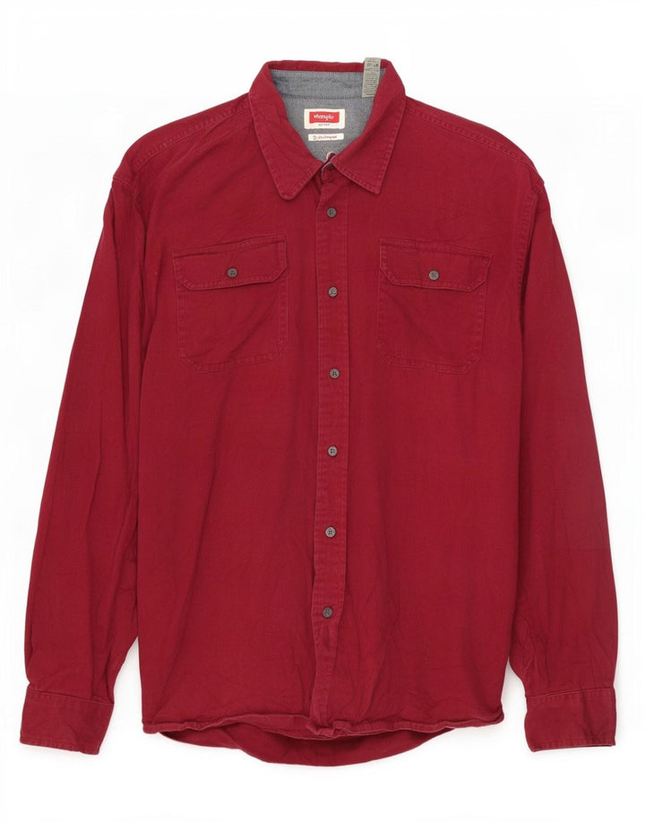 Wrangler herreskjorte XL Bourgogne bomuld
