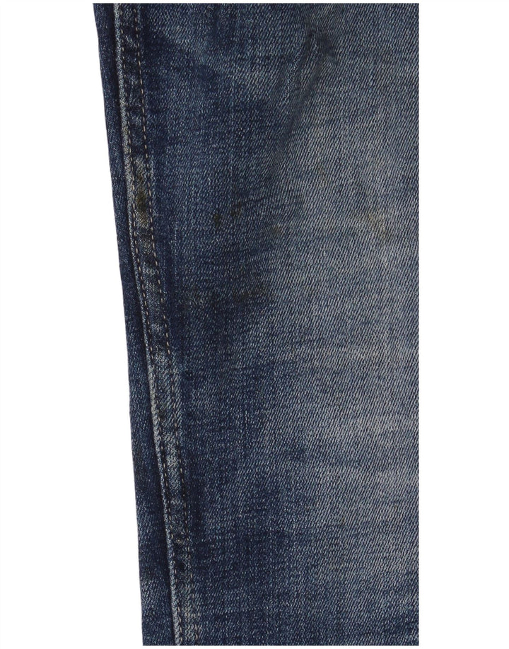 Replay Womens Crop Distressed Slim Jeans W30 L26 Blue