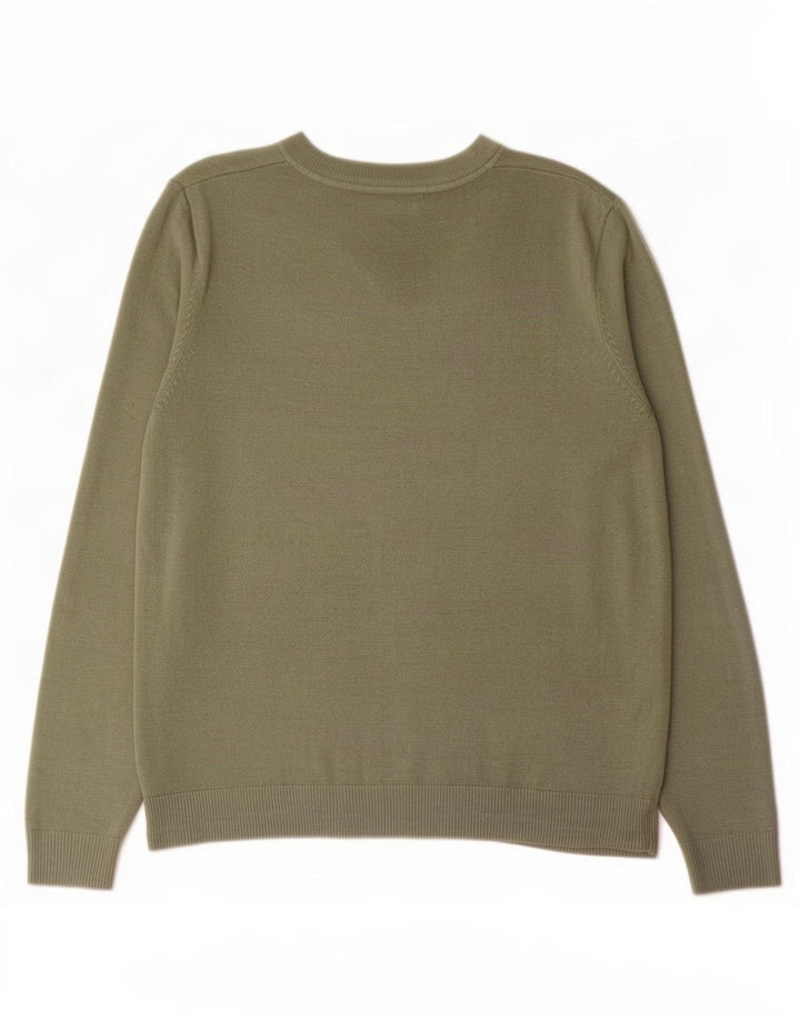 Marks & Spencer Herre V-hals sweater Medium Grøn Akryl