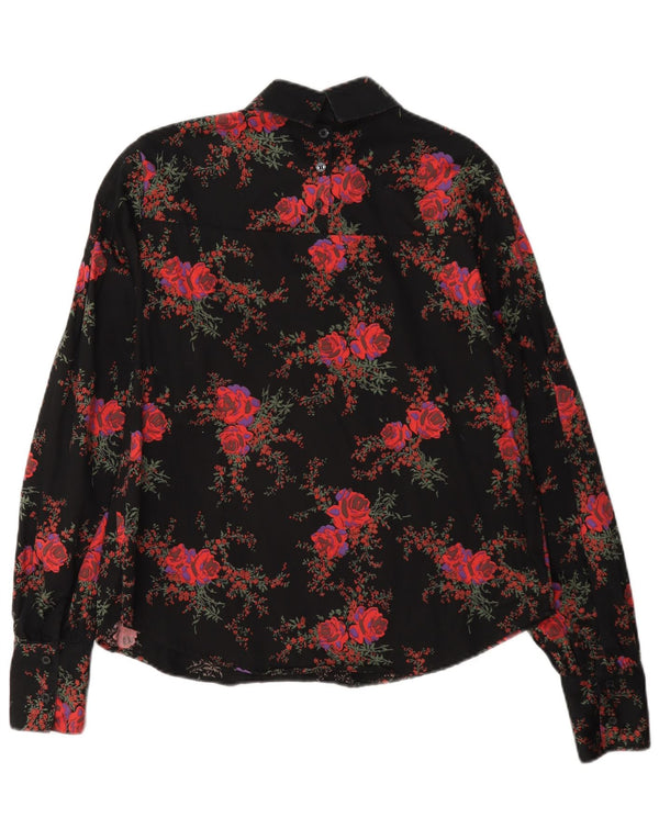 & Other Stories Dame Langærmet Bluse Top EU 36 Small Black Floral