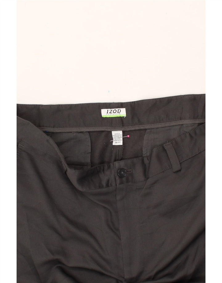 IZOD Mens Straight Chino Trousers W38 L32 Black Polyester Vintage Izod and Second-Hand Izod from Messina Hembry 