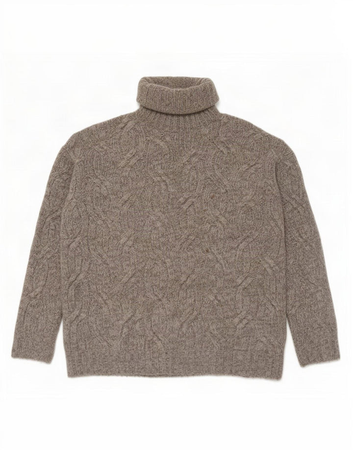 Marks & Spencer Dame Oversized rullehals sweater UK 10 lille grå
