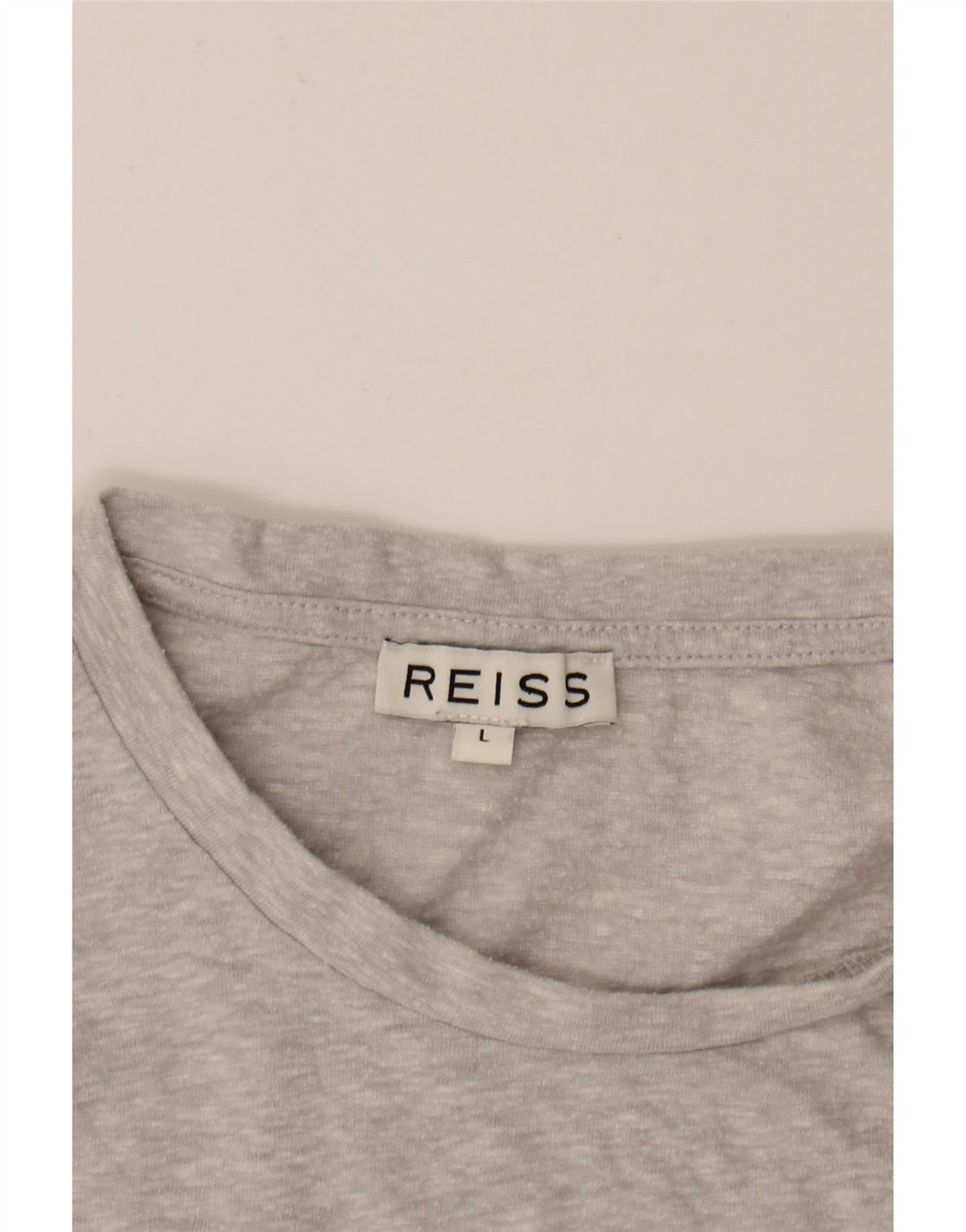 REISS Womens T-Shirt Top UK 16 Large Grey Flecked Polyester Vintage Reiss and Second-Hand Reiss from Messina Hembry 