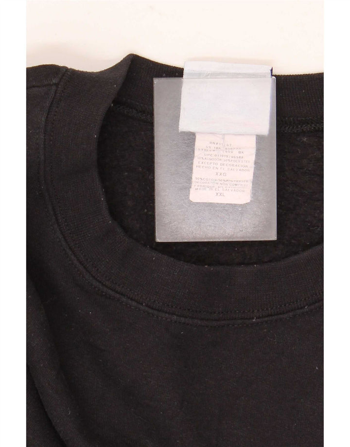 Champion Herre Sweatshirt Jumper 2XL Sort Bomuld