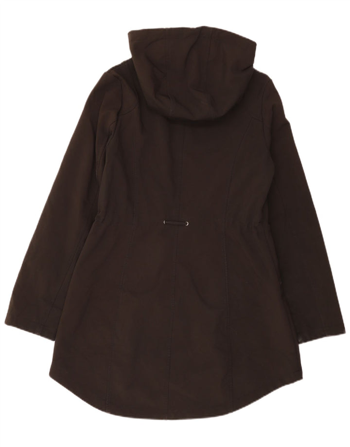 French Connection Dame Hooded Windbreaker Coat UK 10 Small Black