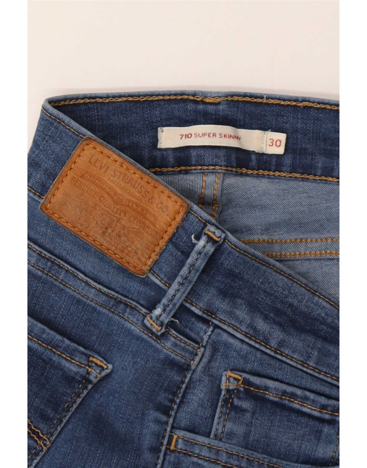 Levi's Dame 710 Super Skinny Jeans W30 L27 Blå