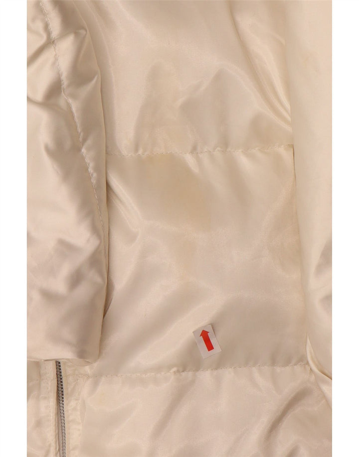 BELFE & BELFE Womens Padded Jacket UK 12 Medium  White Polyester