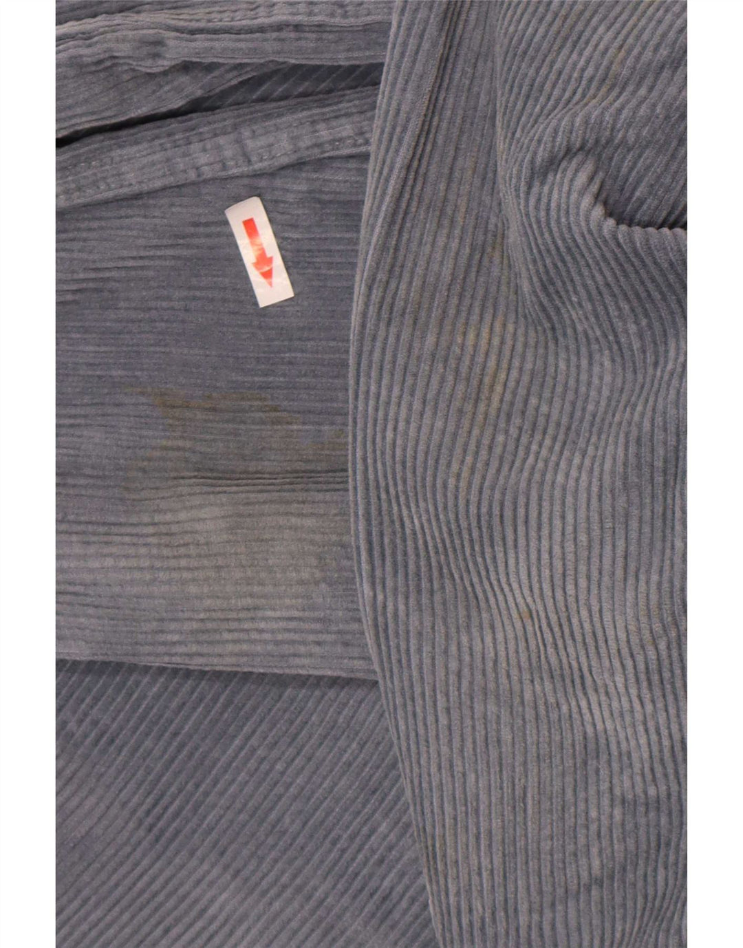 Zara Herre Corduroy skjorte Medium Blue Bomuld