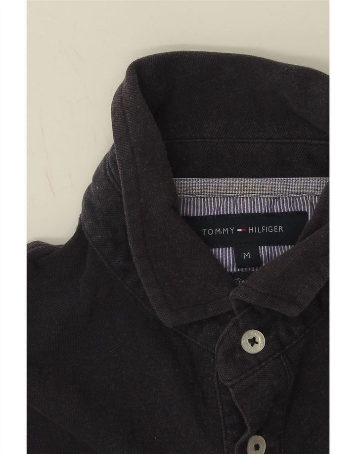 TOMMY HILFIGER Mens Slim Polo Shirt Medium Navy Blue Cotton Vintage Tommy Hilfiger and Second-Hand Tommy Hilfiger from Messina Hembry 