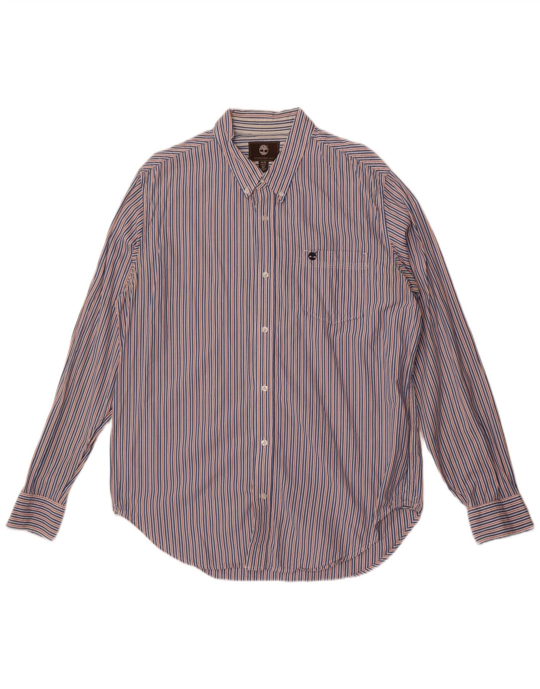 Timberland herre Slim Fit skjorte XL blå stribet