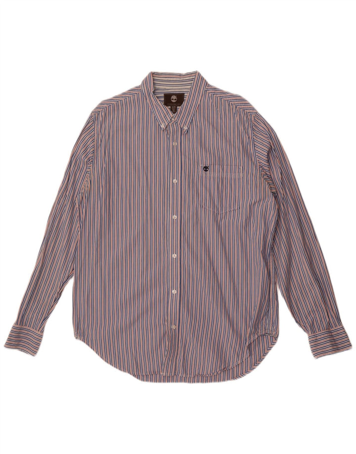 Timberland herre Slim Fit skjorte XL blå stribet