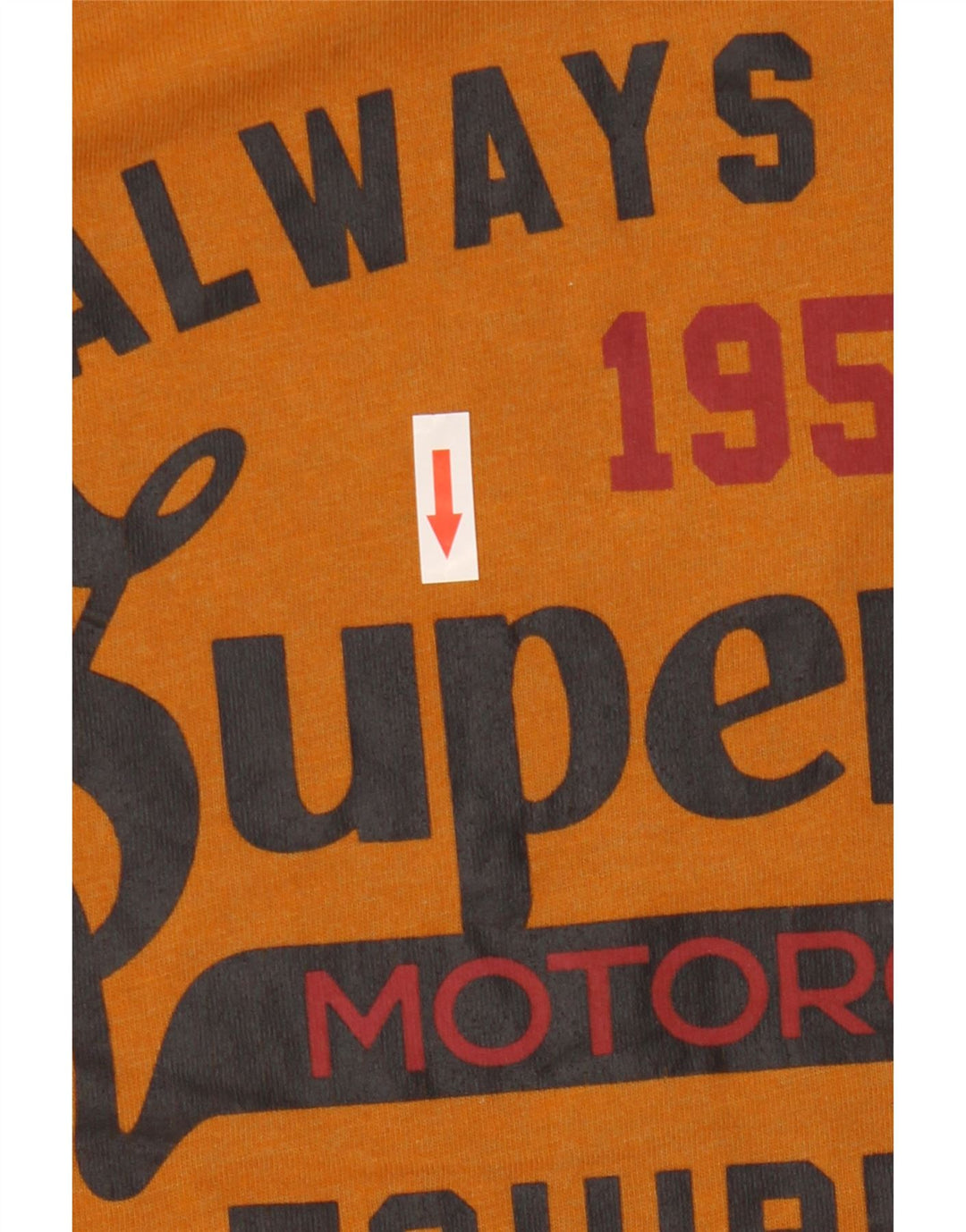 Superdry Grafisk T-shirt til mænd, medium orange bomuld