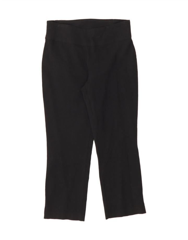 IZOD Womens Straight Capri Trousers US 4 Small W28 L22 Black Rayon Vintage Izod and Second-Hand Izod from Messina Hembry 