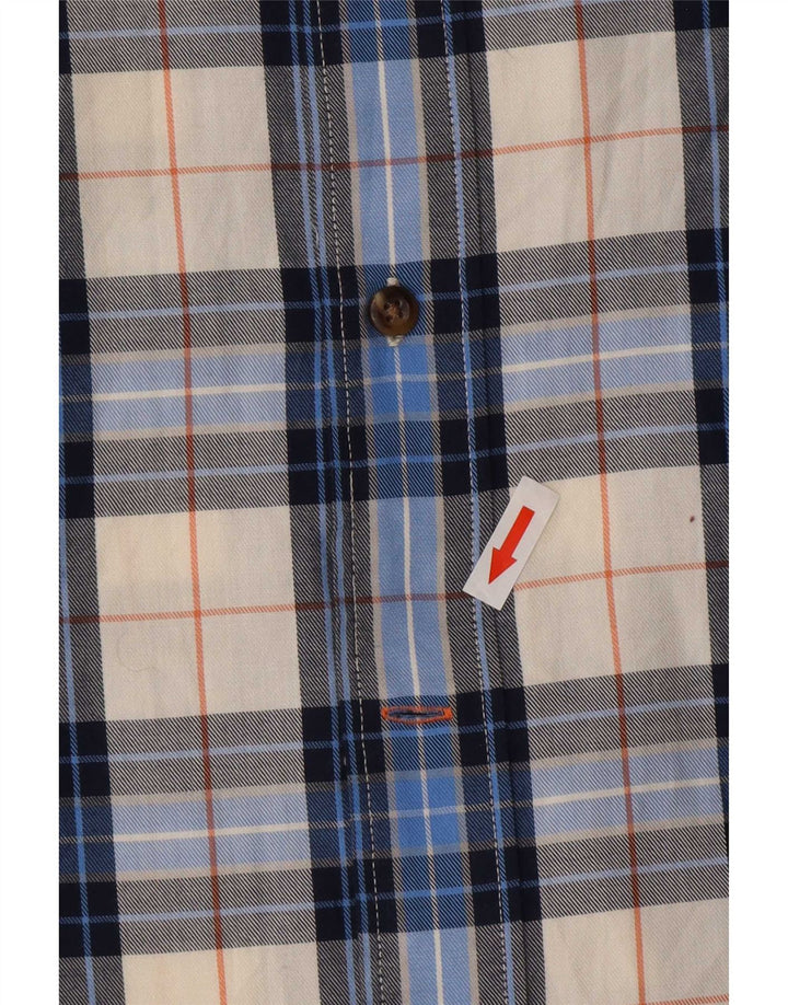 Izod Herreskjorte Medium Blå Plaid Bomuld