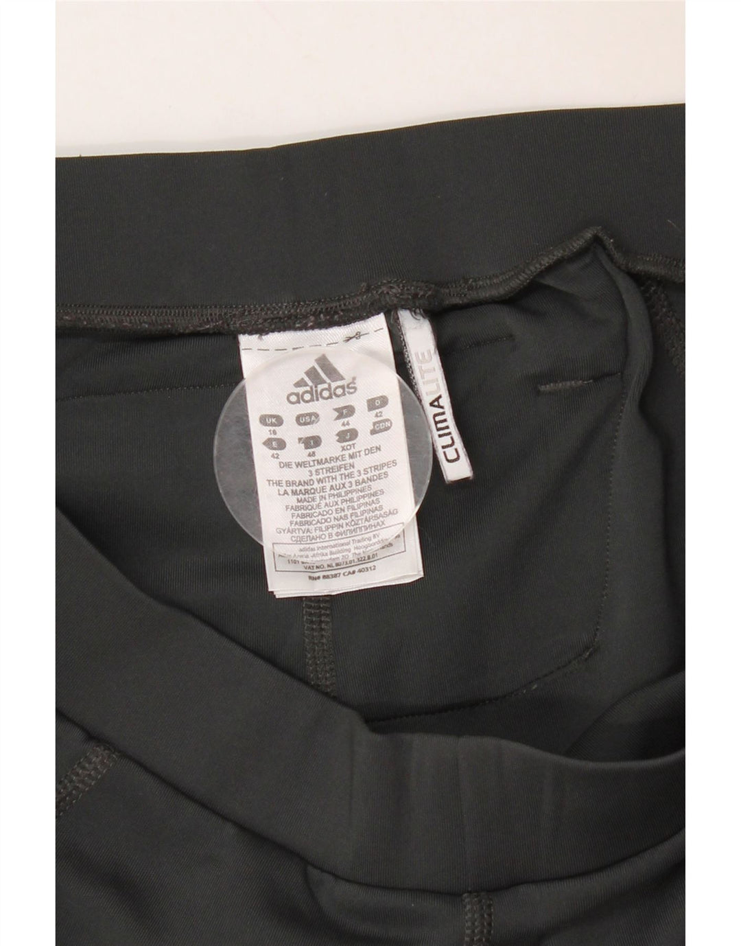 ADIDAS Womens Climalite Graphic Capri Leggings UK 16 Large  Grey Polyester