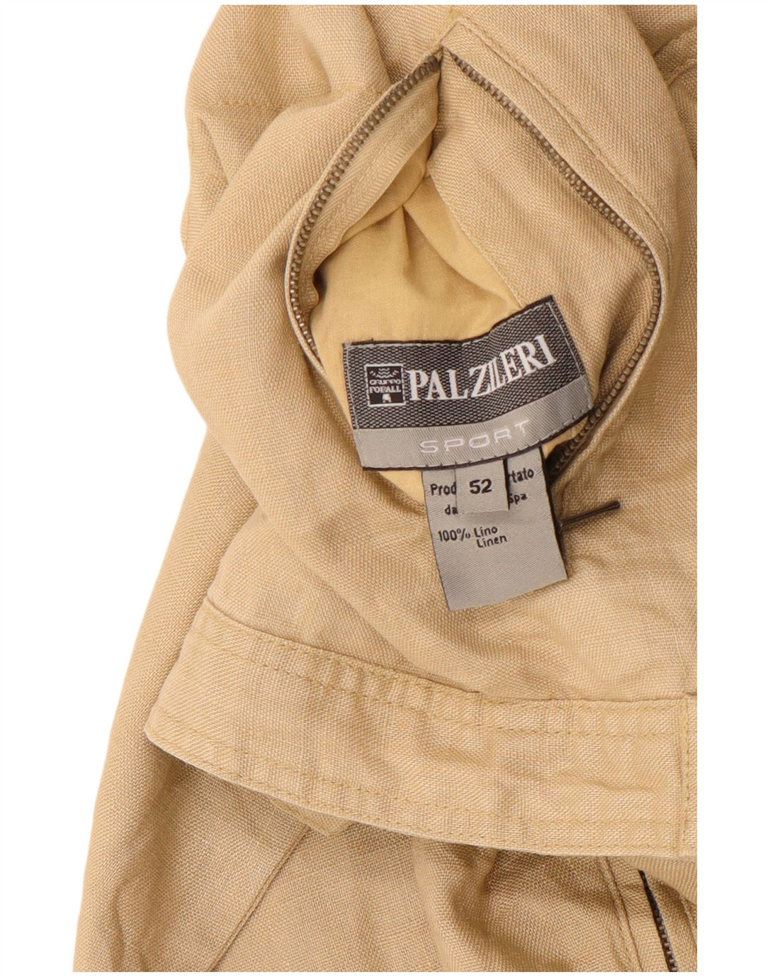 Pal Zileri Womens Utility Jacket IT 52 2XL Beige Linen