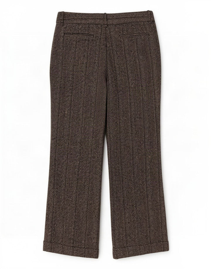 Zara Dame Bootcut Casual Bukser EU 40 Medium W30 L30 Grå Sildeben