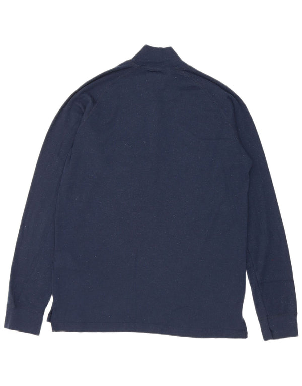 Mountain Warehouse Herre Zip Neck Jumper Sweater Large Navy Blue Sports
