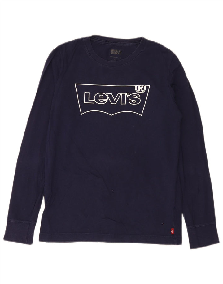 Levi's Boys grafisk top langærmet 11-12 år marineblå bomuld