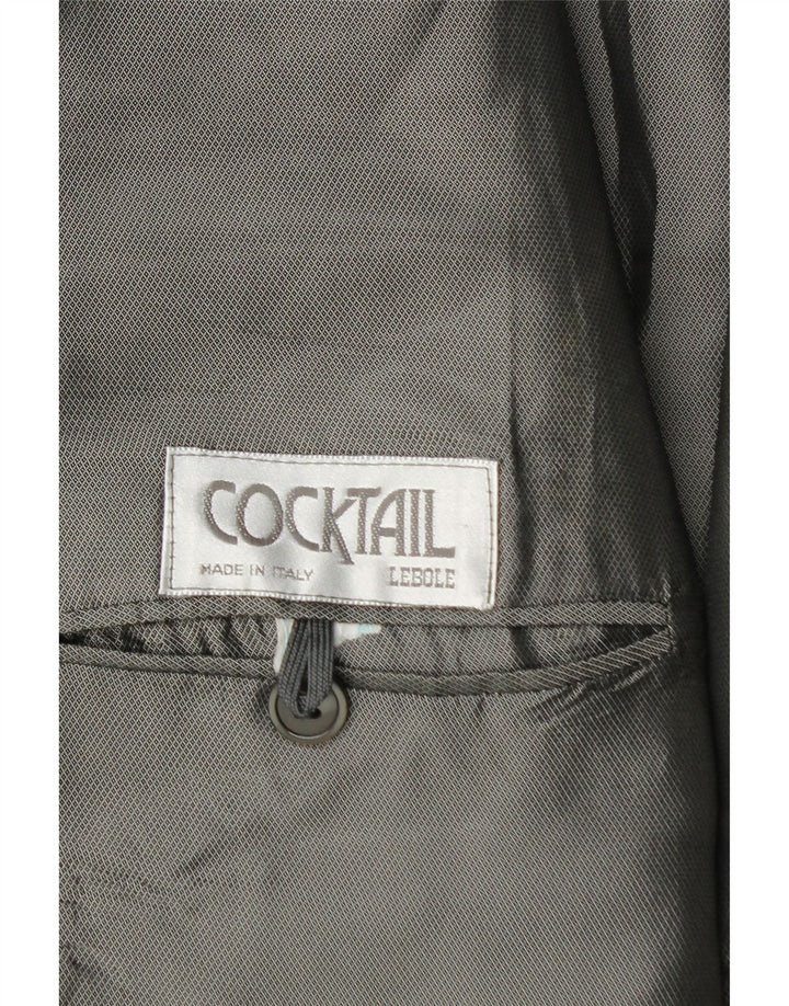 Lebole Herre 1 Knap Blazer Jacket UK 42 XL Sort