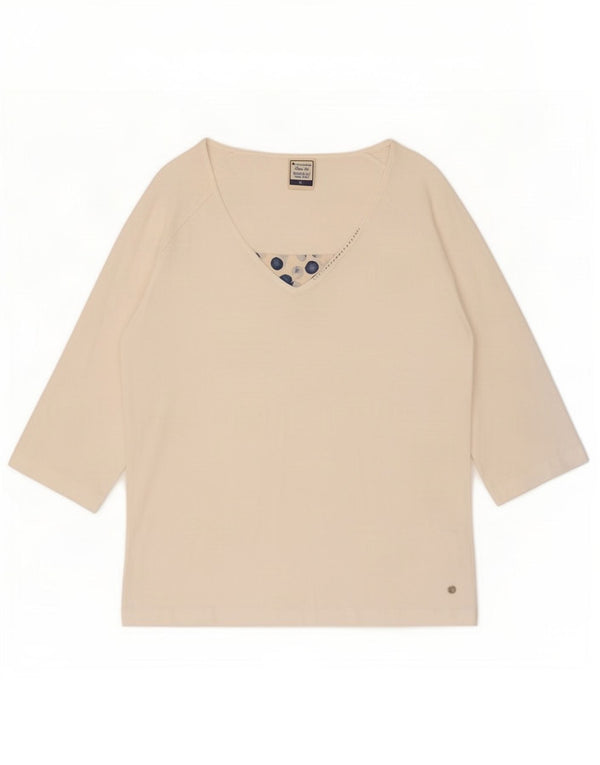 Champion Dame Easy Fit Top 3/4 ærme UK 18 XL Hvid Bomuld