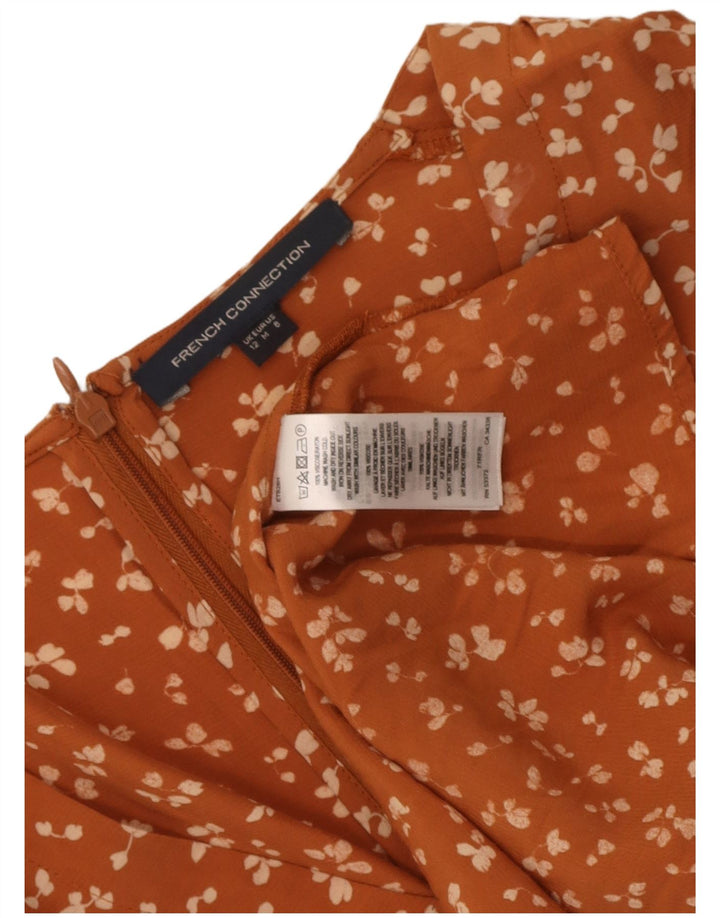 French Connection Dame Sundress UK 12 Medium Orange Floral Viscose