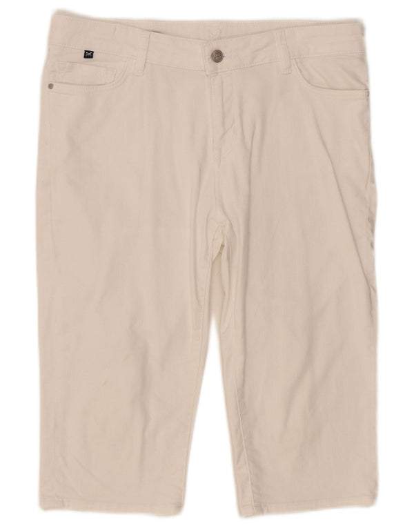 Crew Clothing Dame Denim Bermuda Shorts UK 14 Large W32 White Bomuld