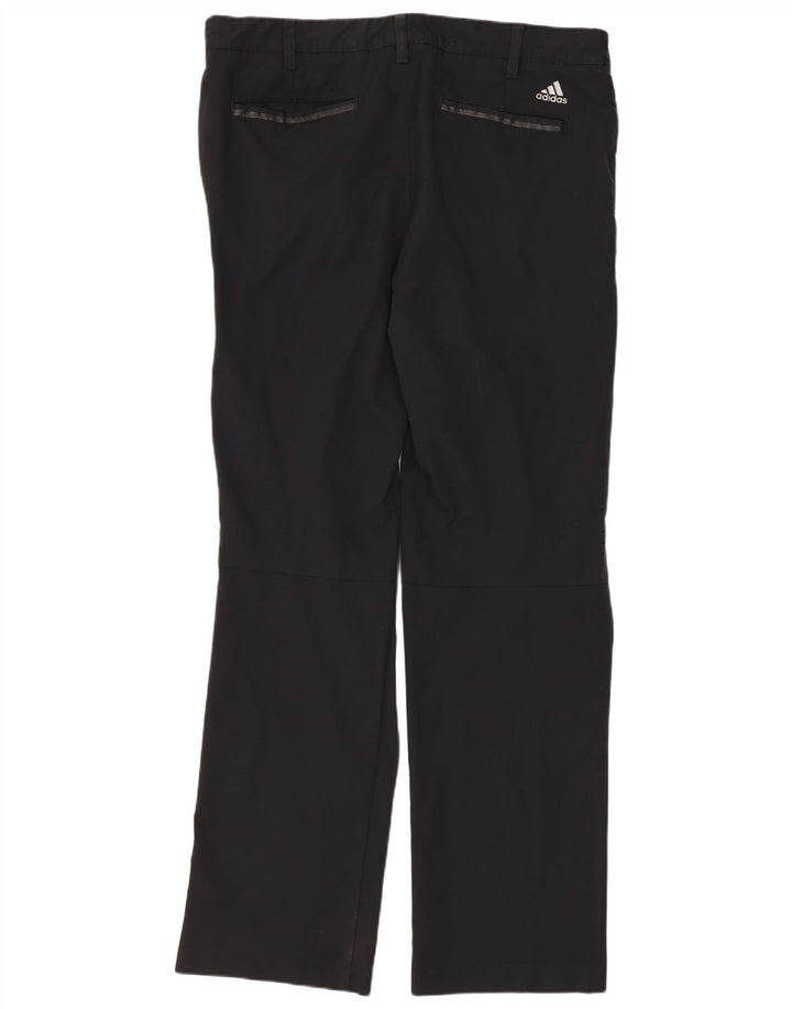 Adidas Herre Coolmax Straight Chino Bukser W34 L32 Sort Polyester