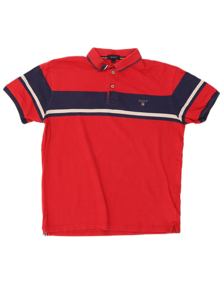 Gant Polo Shirt til mænd Stor rød Colourblock Bomuld