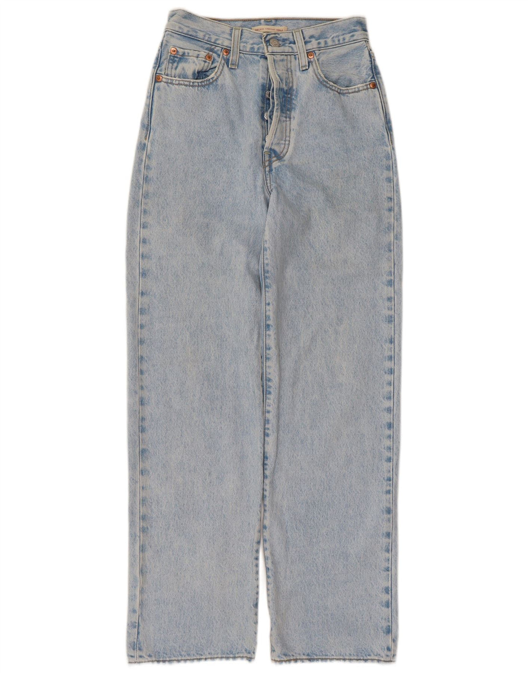 Levi's Dame Ribcage Straight Jeans W24 L29 Blå Bomuld