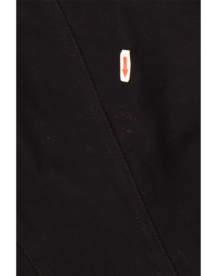 Benetton Dame Overfrakke UK 14 Medium Sort Uld