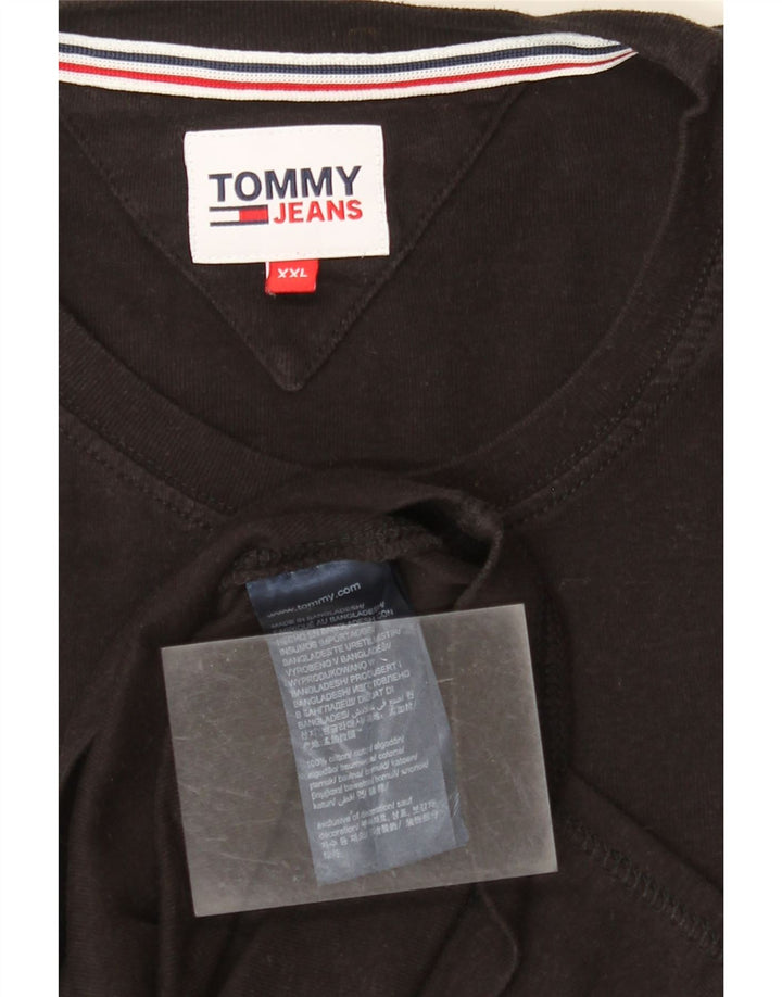 TOMMY HILFIGER Herre Top Langærmet 2XL Sort Bomuld