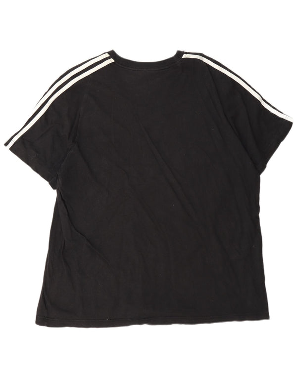 Adidas Herre T-Shirt Top 2XL Sort Bomuld