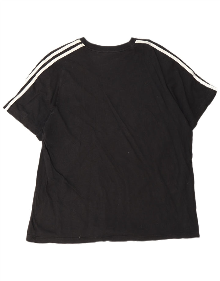 Adidas Herre T-Shirt Top 2XL Sort Bomuld
