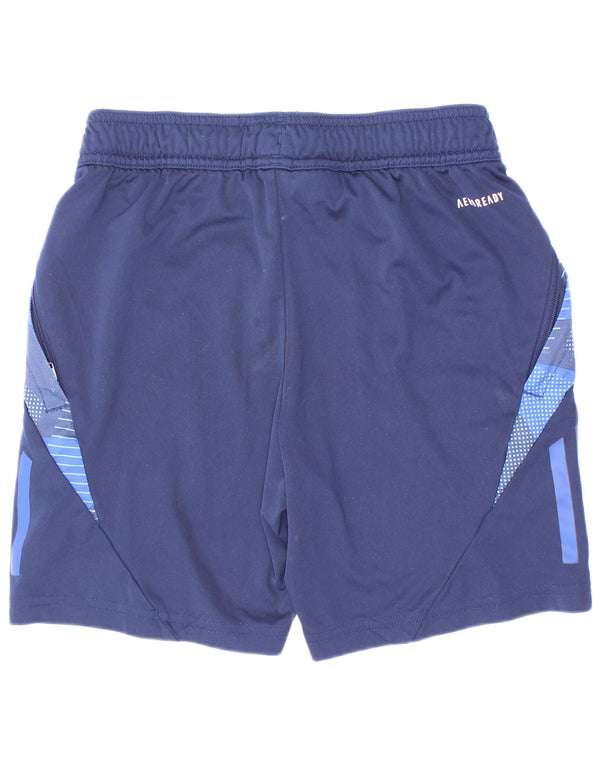 Adidas Boys Aeroready Sports Shorts 9-10 år Navy Blue Colourblock
