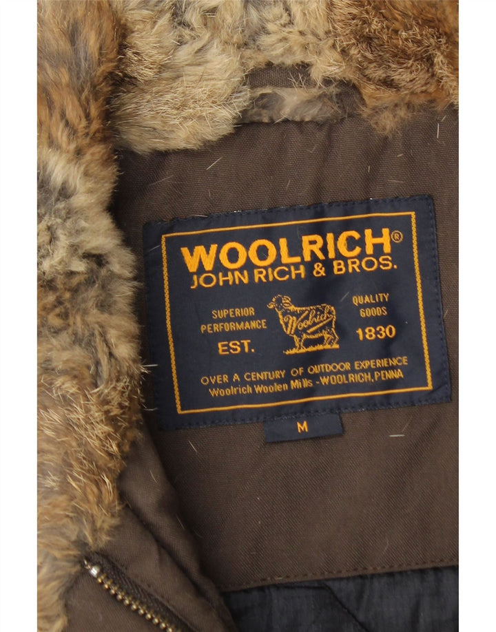Woolrich Womens Military Polstret Gilet UK 12 Medium Brown