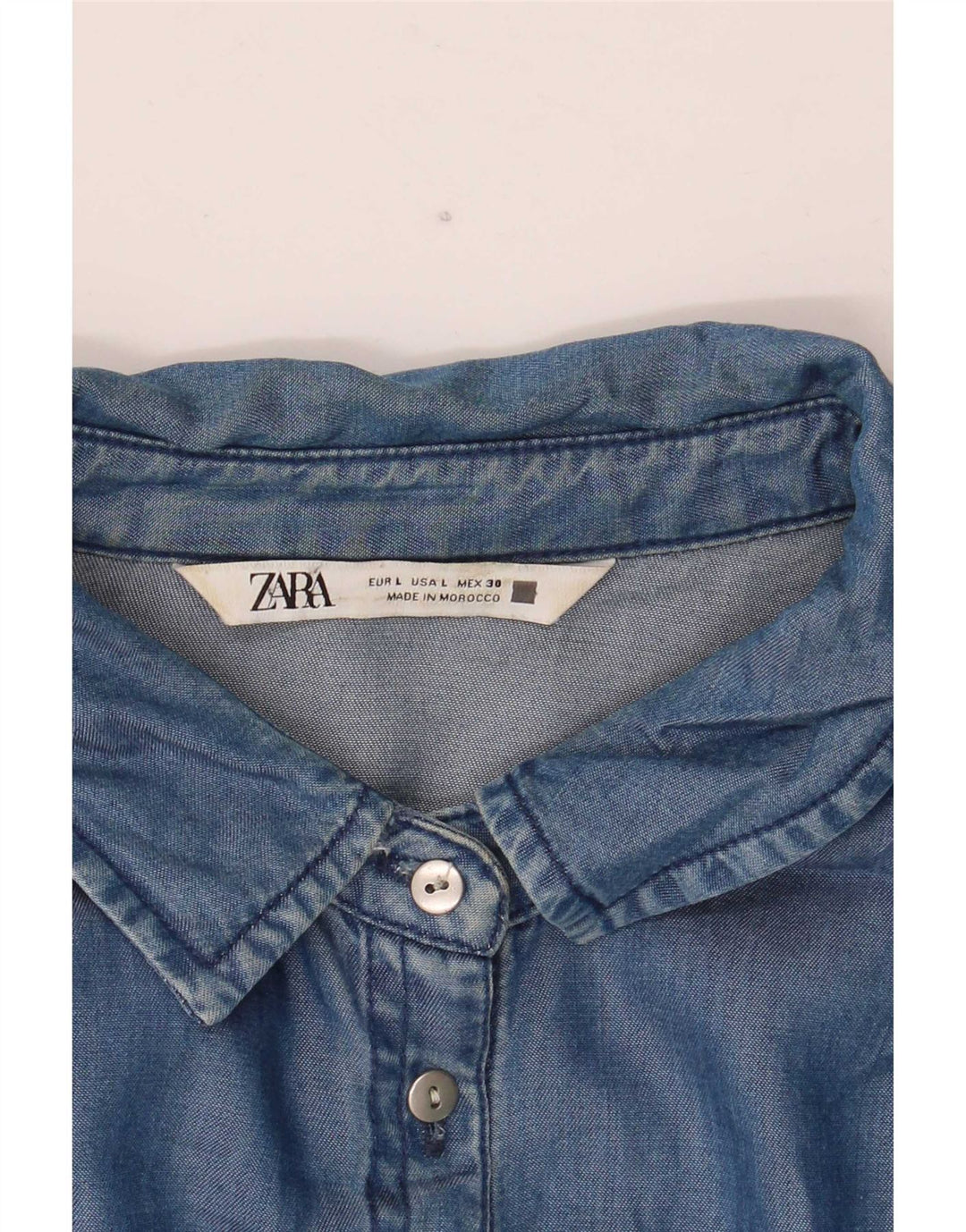 Zara Dameskjorte UK 16 Large Blue