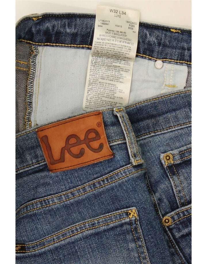 Lee Dame Luke Slim Jeans W32 L28 Blå Bomuld