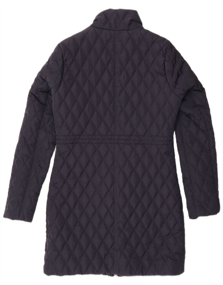 Hobbs Quiltet, polstret frakke til kvinder UK 6 XS Navy Blue Polyester