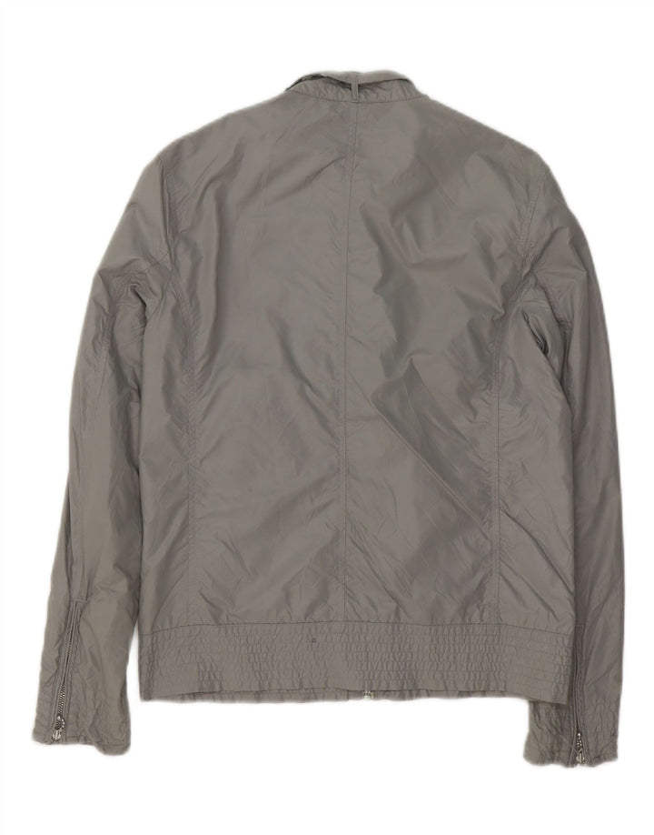 Fred Perry Womens Bomber Jacket UK 10 Small Grå Nylon