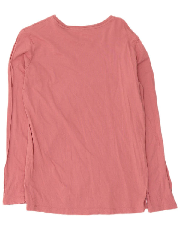 Napapijri Dame Grafisk Top Langærmet UK 14 Large Pink Bomuld