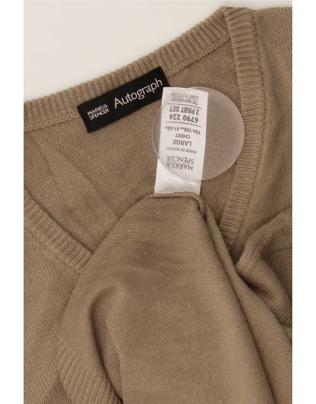 Marks & Spencer Herrevest Tank Top Stor Beige Akryl