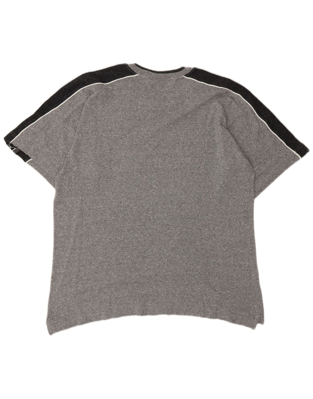 ASICS Mens Graphic T-Shirt Top Large Grey Colourblock Cotton