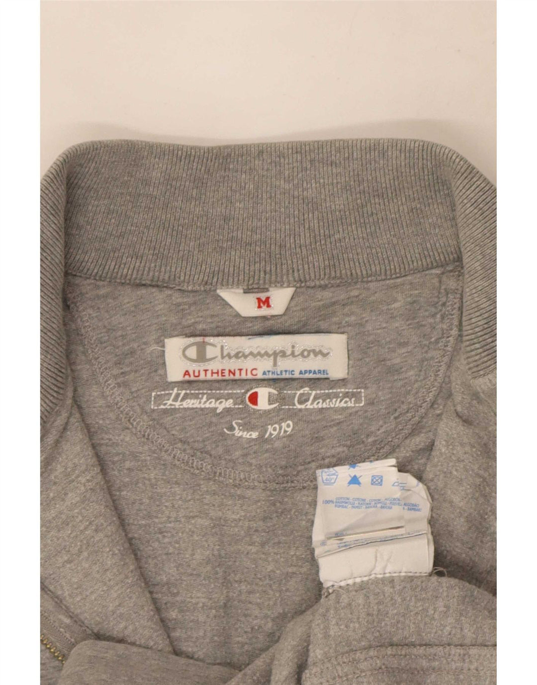Champion Womens Heritage Classics Træningsdragt Topjakke UK 12 Medium Grey