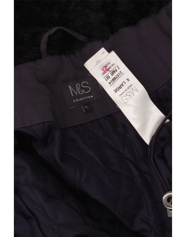 Marks & Spencer Polstret frakke til kvinder UK 18 XL Lilla polyamid