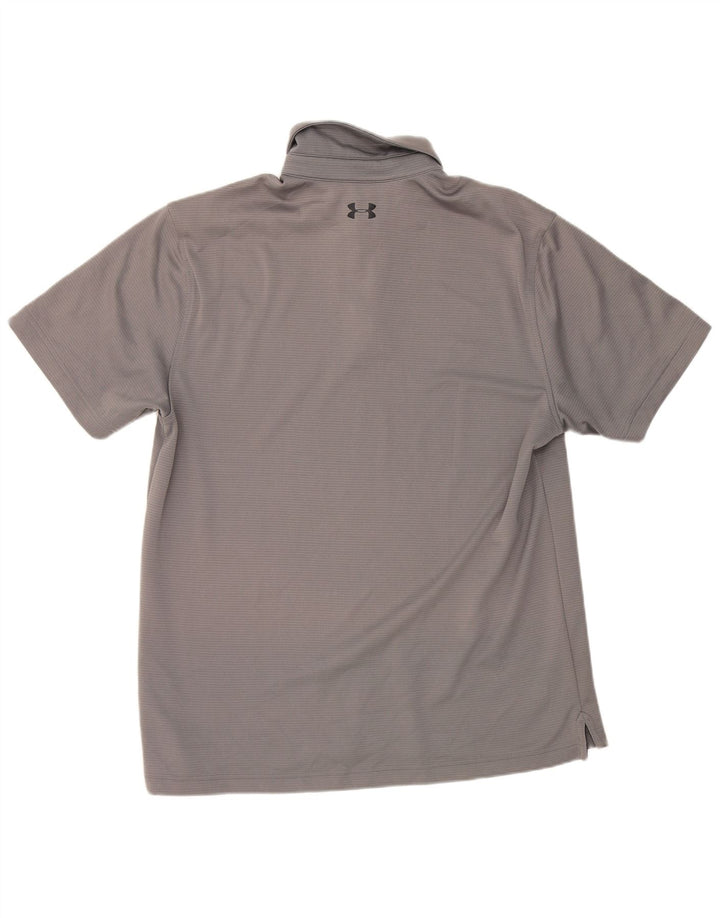 Under Armour Herre Heat Gear Polo Shirt Large Grå