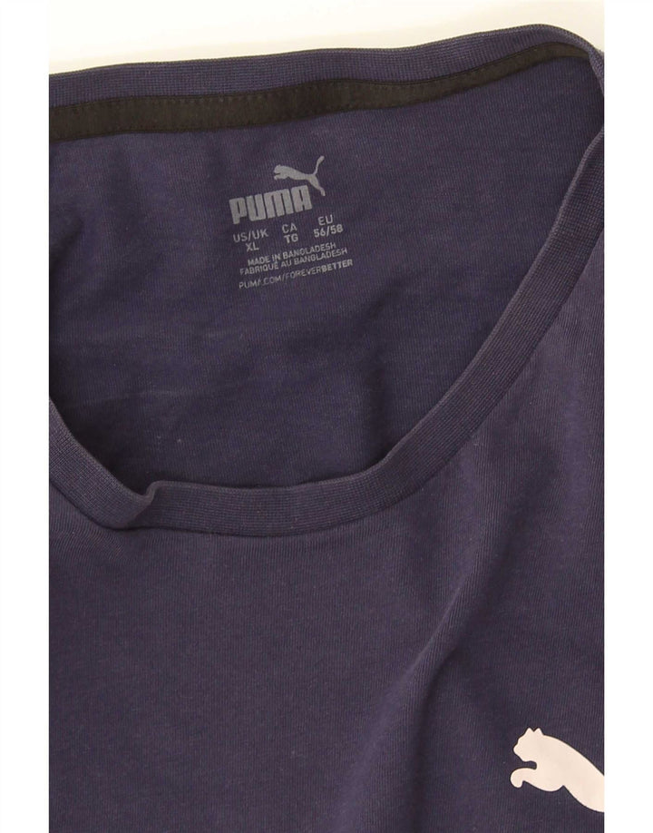 Puma Herre T-Shirt Top XL Marineblå
