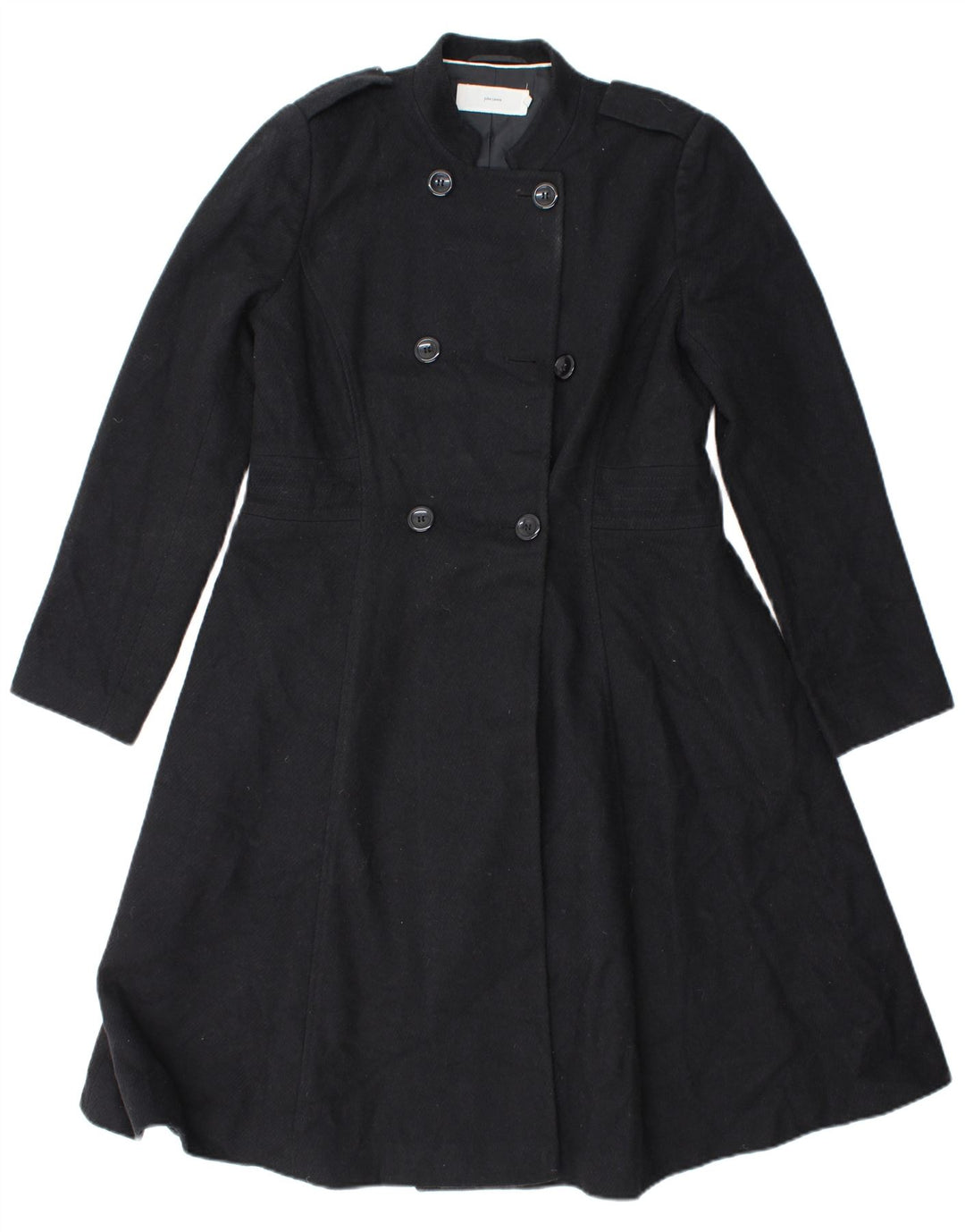 John Lewis Dame Dobbeltradet Frakke UK 12 Medium Sort
