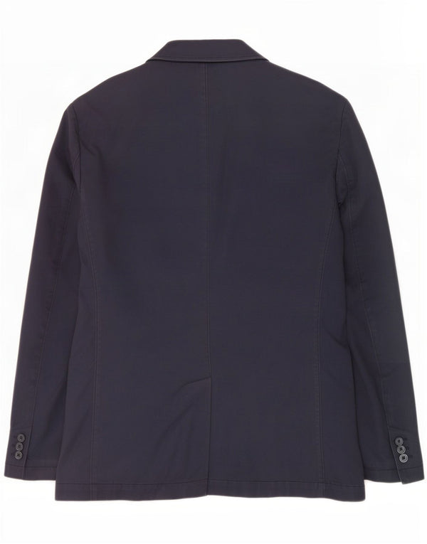 Benetton Herre 2-knaps blazerjakke IT 54 2XL Navy Blue Cotton